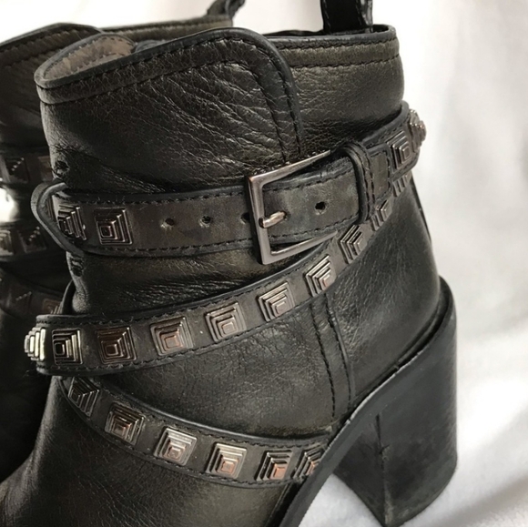 TORY BURCH Hastings Leather Ankle Black Boots SIZE 7 M - Picture 5 of 13